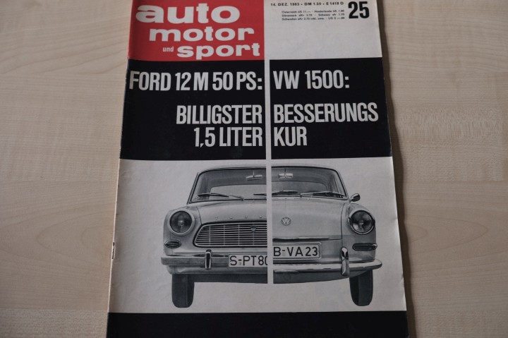 Deckblatt Auto Motor und Sport (25/1963)